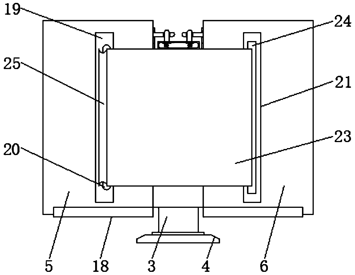 External dustproof device for a computer display screen