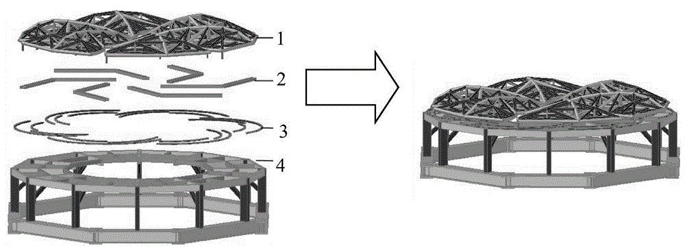 A Radial Overall Opening and Closing Roof Structure