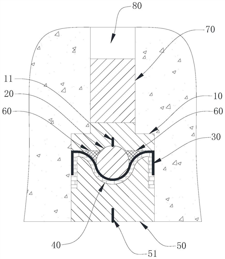 A structural joint surface water-stop structure for tunnels and open channels and its construction method