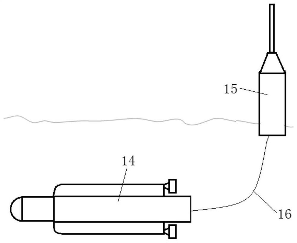 Autonomous underwater vehicle based on optical fiber communication buoy