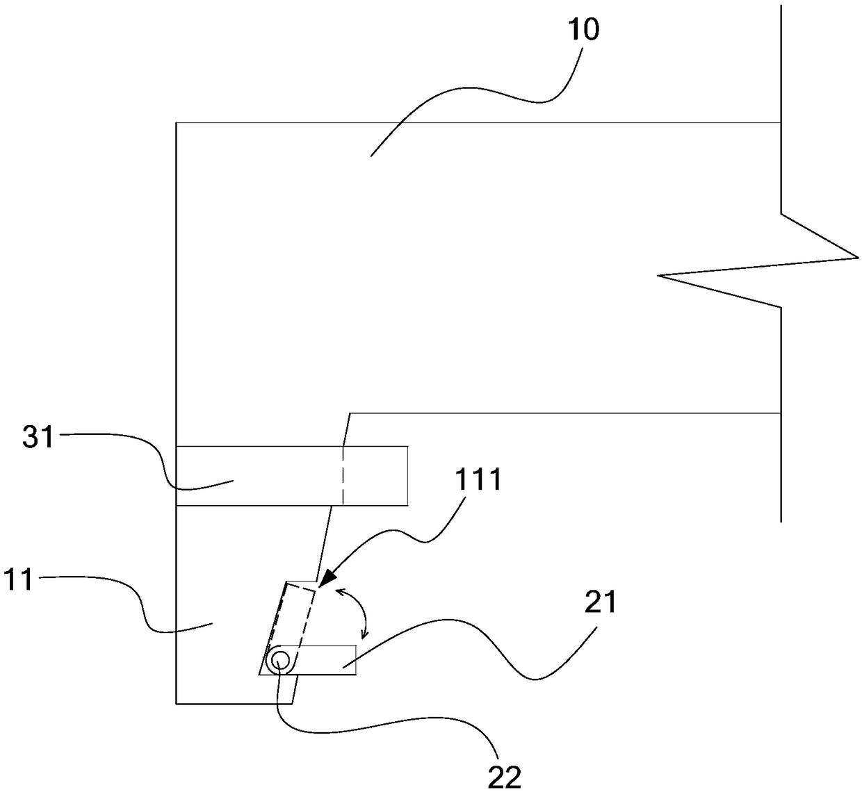 Pulley-clip scaffold with cross rod falling-off-preventing self-locking device and mounting and dismounting method of pulley-clip scaffold