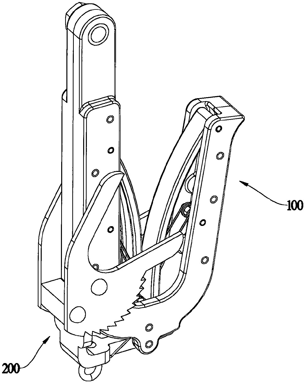 A short-circuit grounding clamp with locking and anti-loosening function