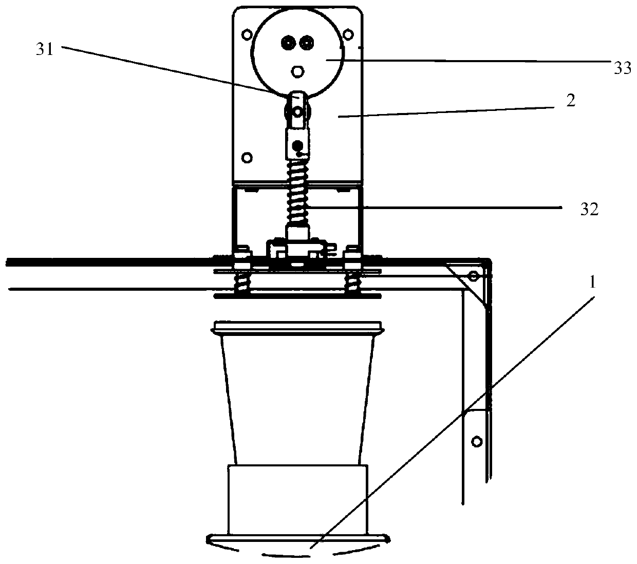 Automatic cup cover pressing device