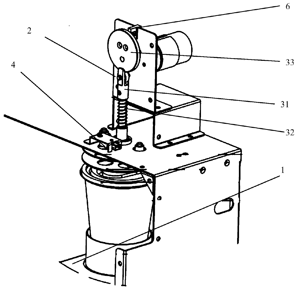 Automatic cup cover pressing device