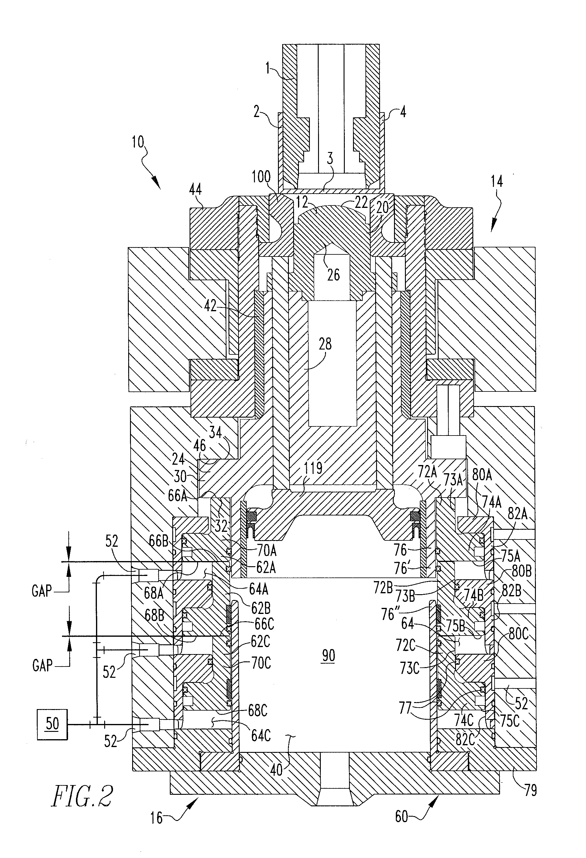 Bodymaker and double action domer assembly with staged piston