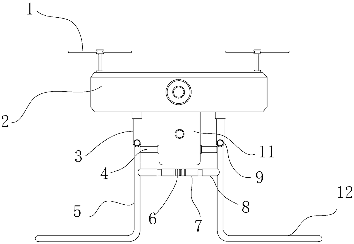 A moving landing gear for a multi-rotor unmanned aerial vehicle