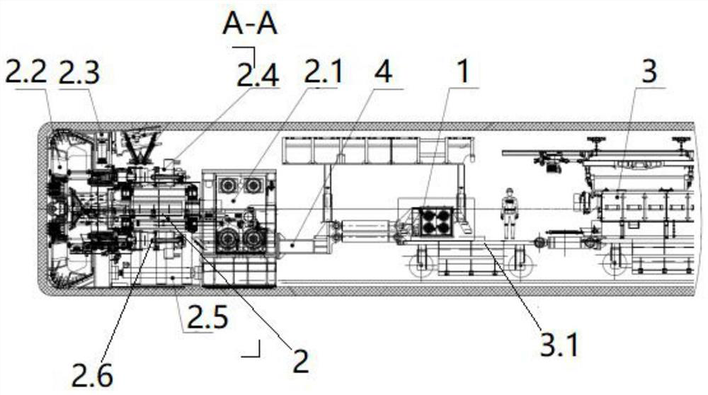 A support system for a roadheader, a roadheader and a roadheading method