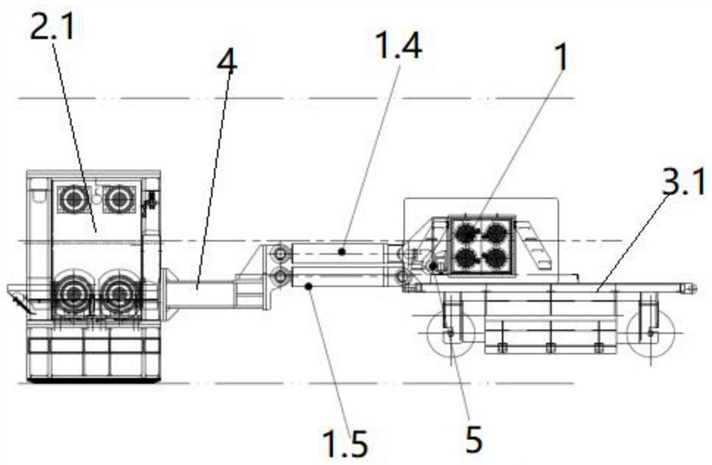 A support system for a roadheader, a roadheader and a roadheading method