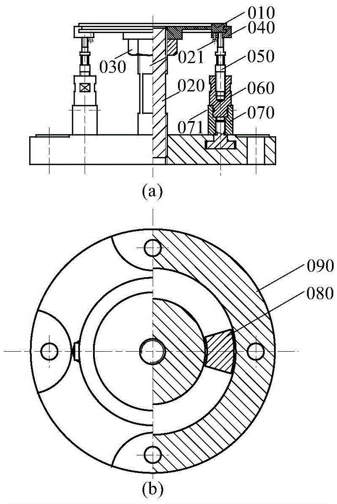 Rotary ultrasonic vibration excitation device and time-space phase tuning method