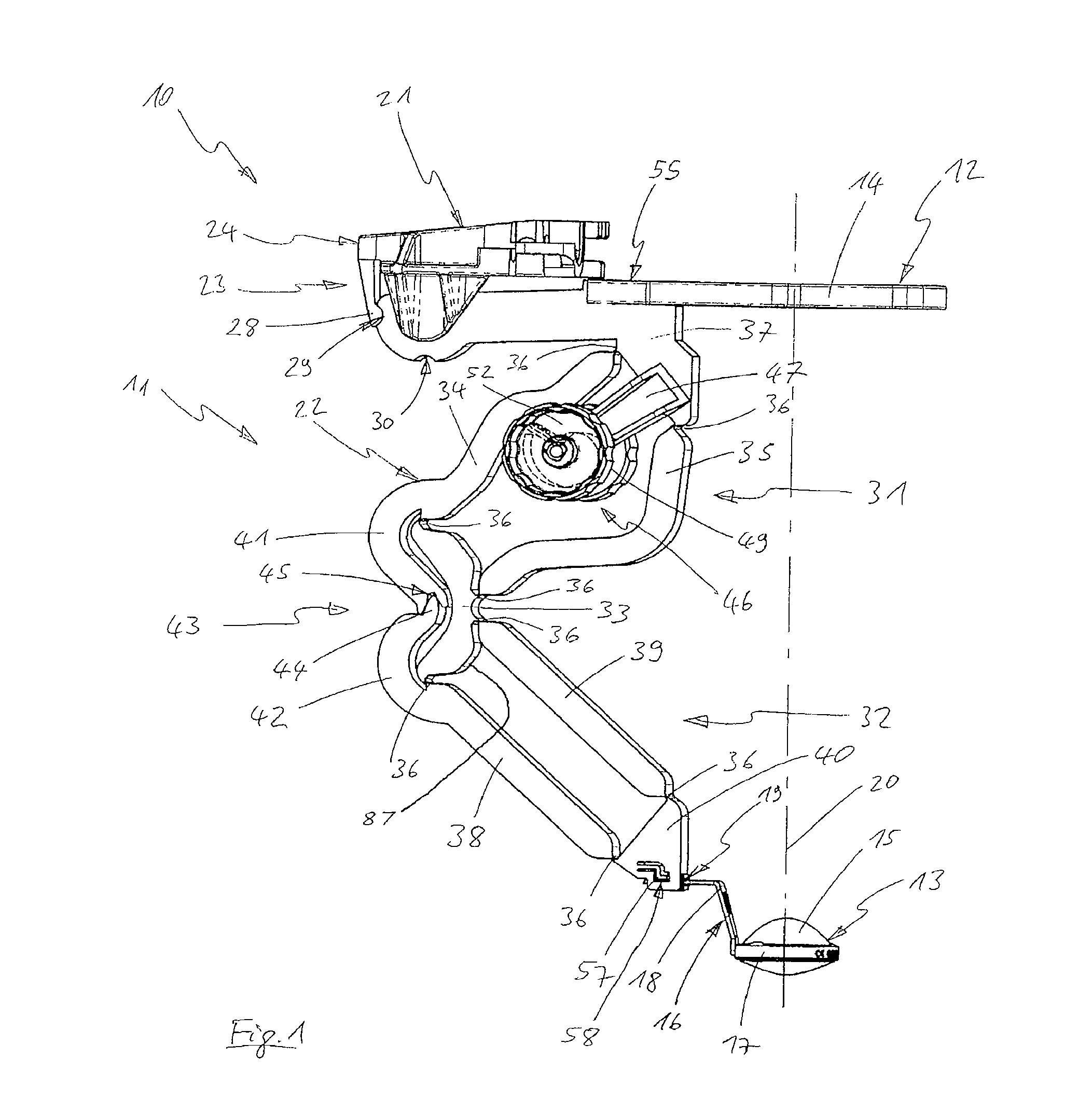 Positioning unit and monitoring device