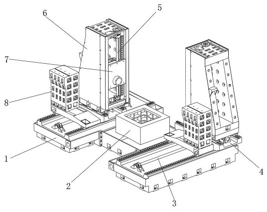 Automatic tool changing numerical control machine tool for graphite processing