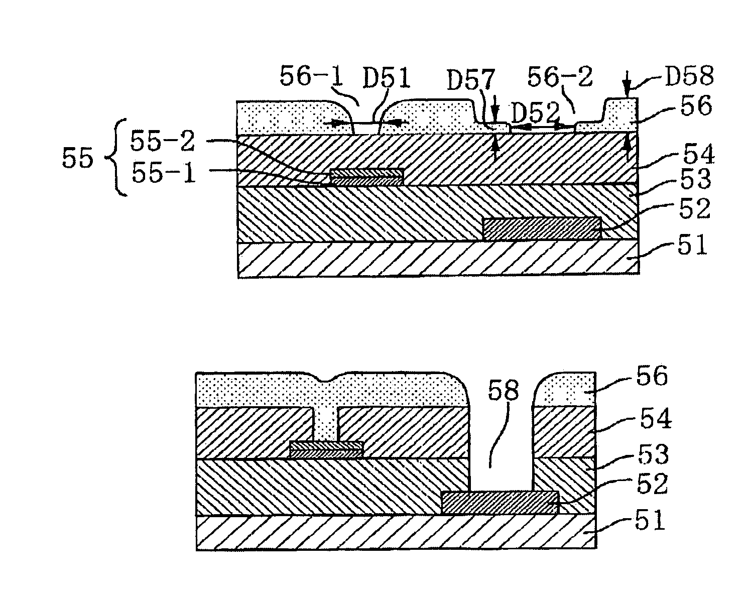 Method for etching and for forming a contact hole using thereof