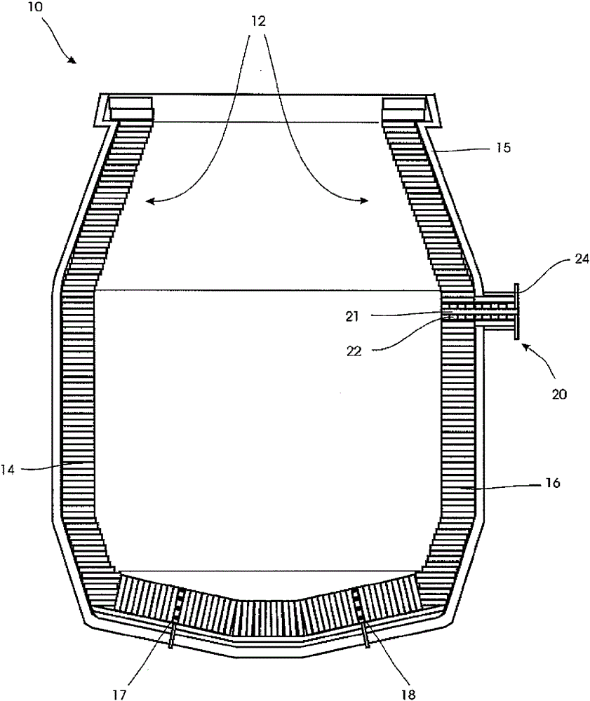Method for determining the state of the tap of metallurgical vessel in particular