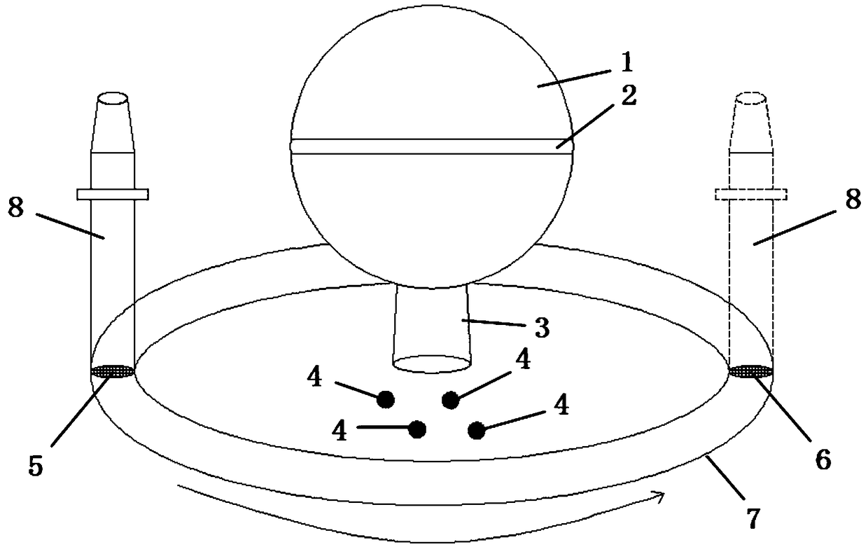 Large-sized spherical structure element heat treatment deformation measuring device
