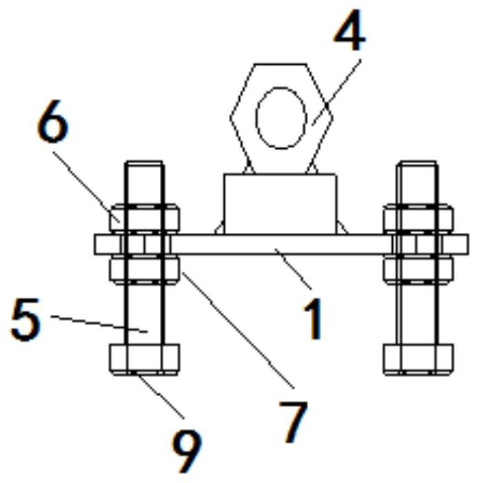 A long-distance hinge seat positioning welding tool and its positioning welding method