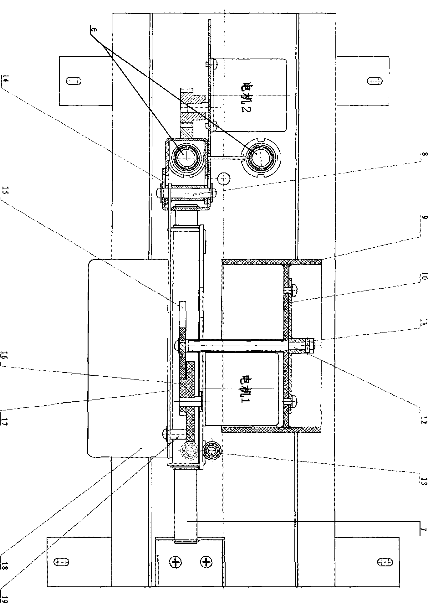 Intermittent drive and connecting bar combined mechanism and use thereof