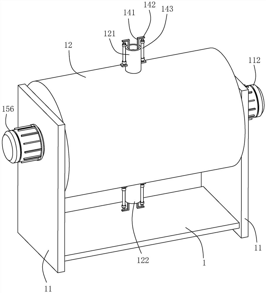 Raw material sand treatment device for producing concrete