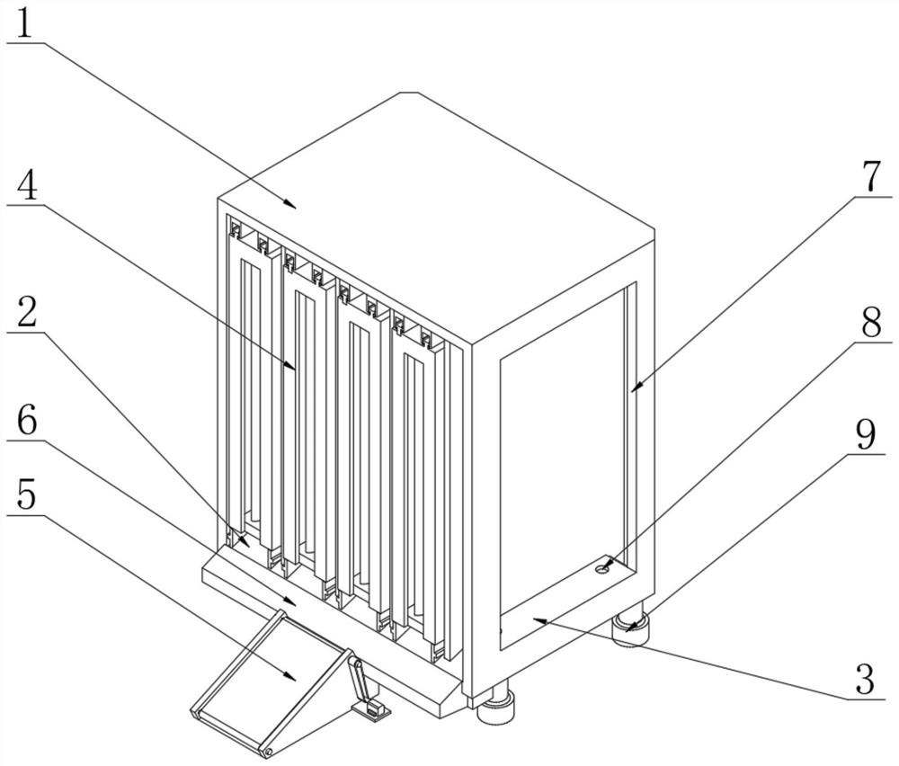 Wooden door storage rack with convenient-to-store structure