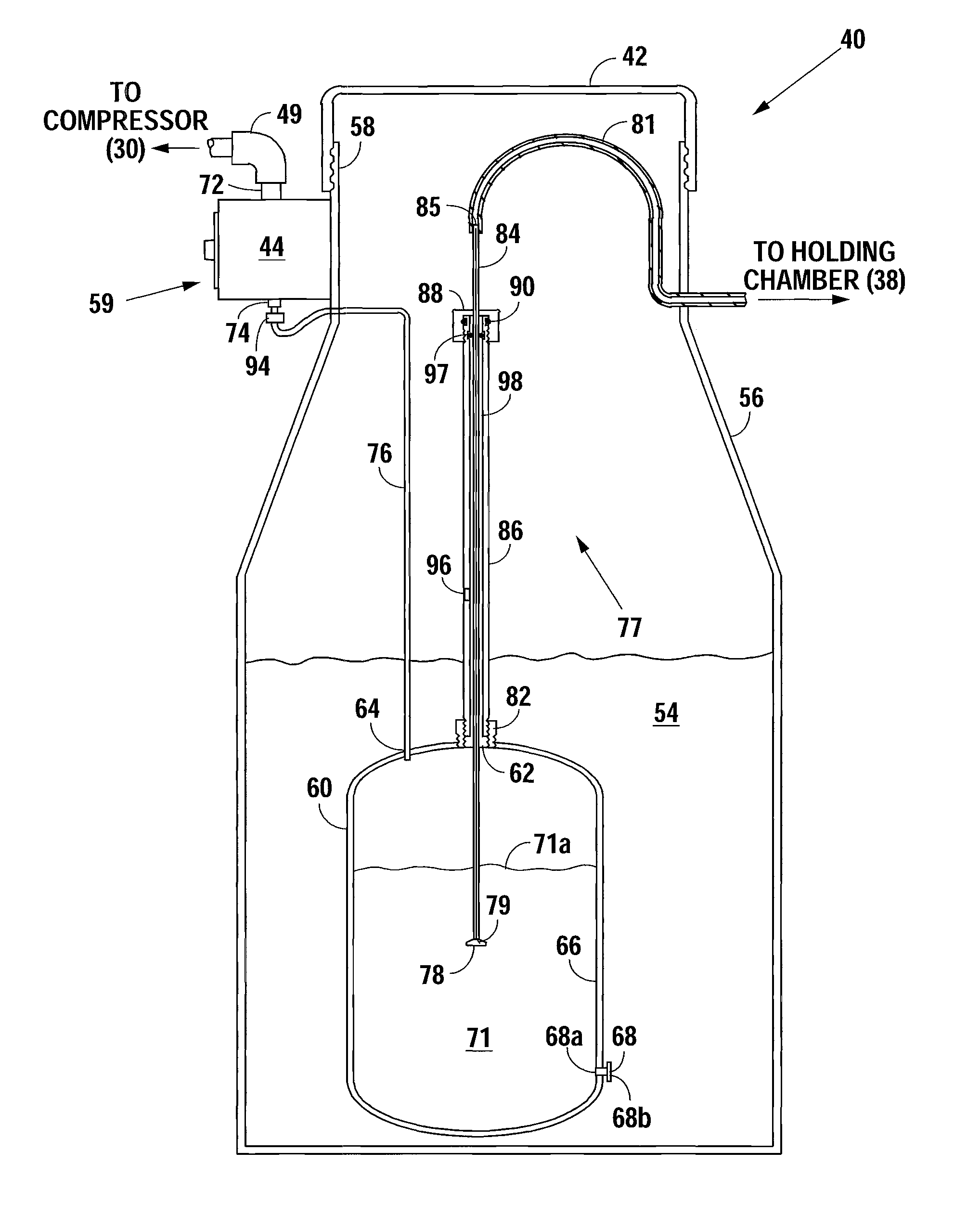 Pressure-actuated liquid disinfectant dispenser and method for an aerobic treatment system
