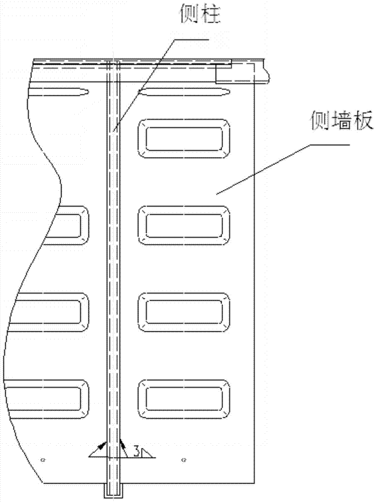 Automatic welding method and auxiliary device for side wall panels and side columns of railway general boxcars