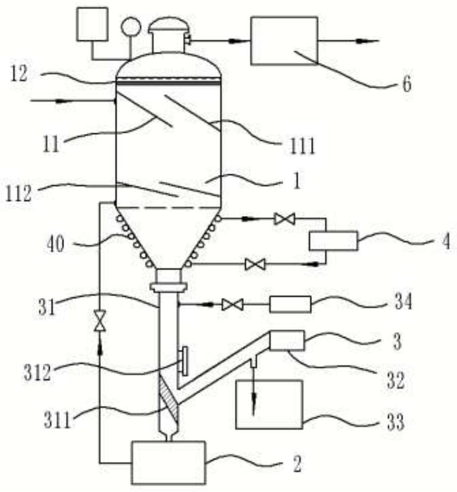 A device for concentrating and crystallizing high-temperature salty wastewater and its application