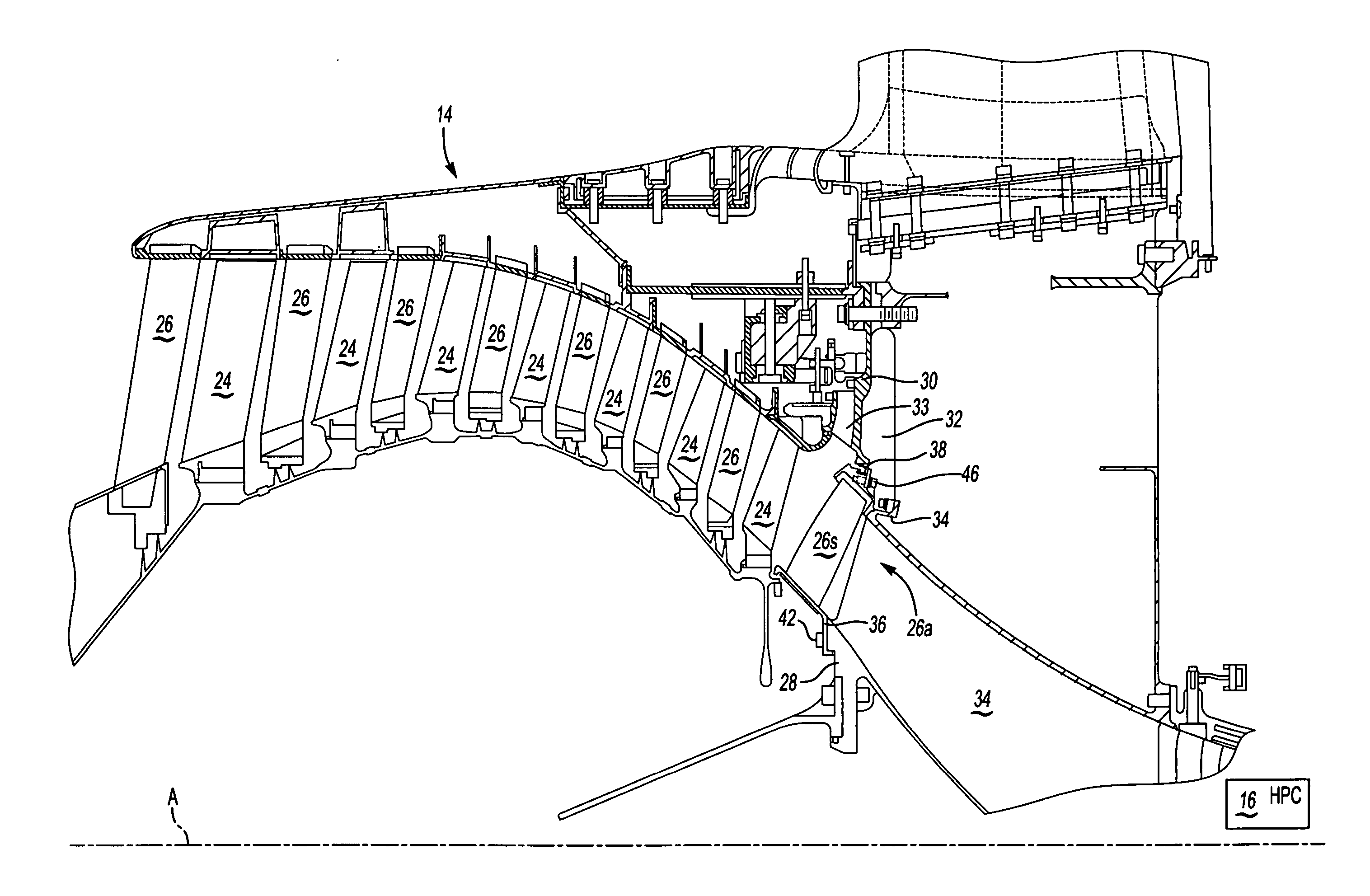 Stator vane assembly for a gas turbine engine