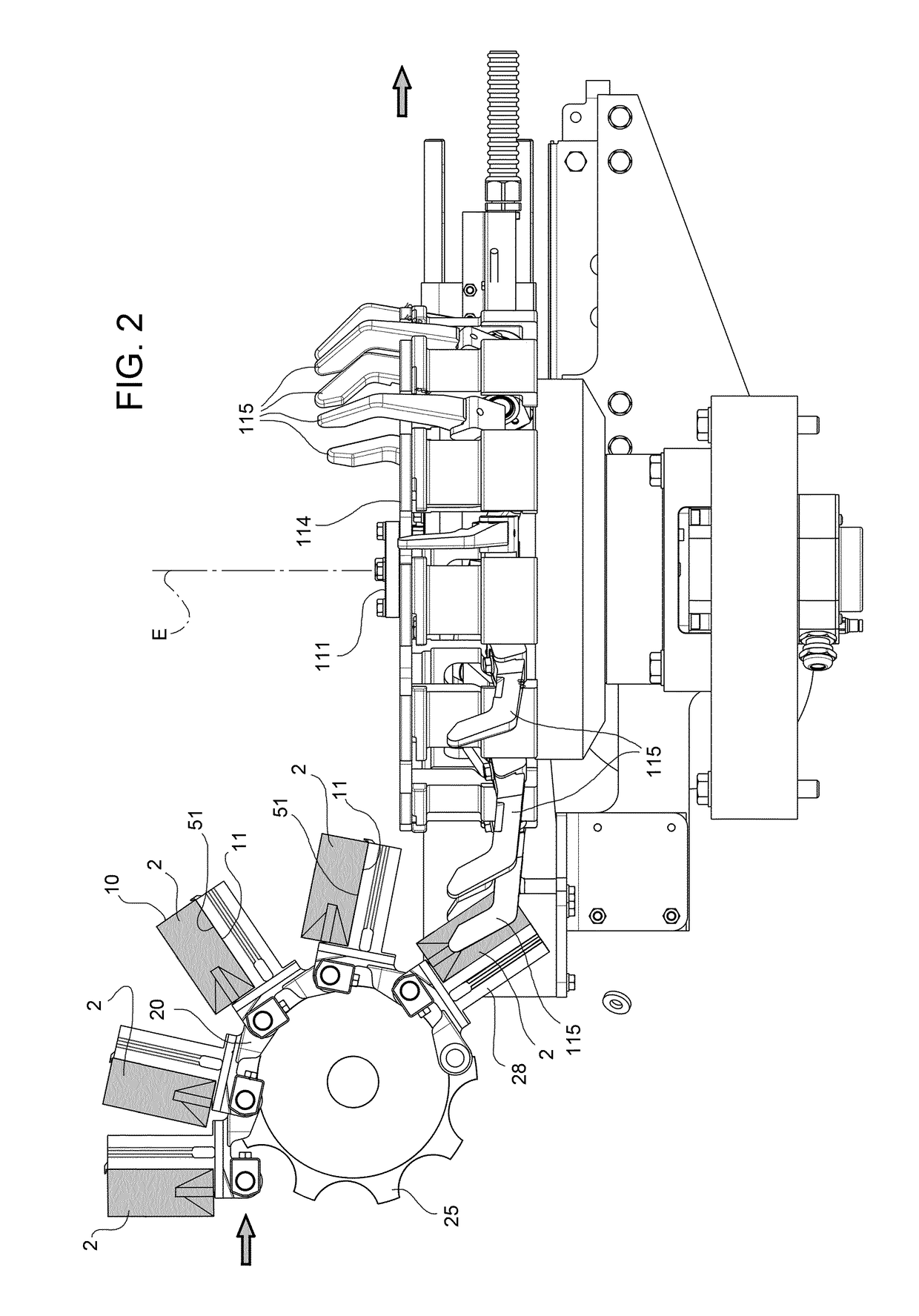 Folding unit for pourable food product packaging machines