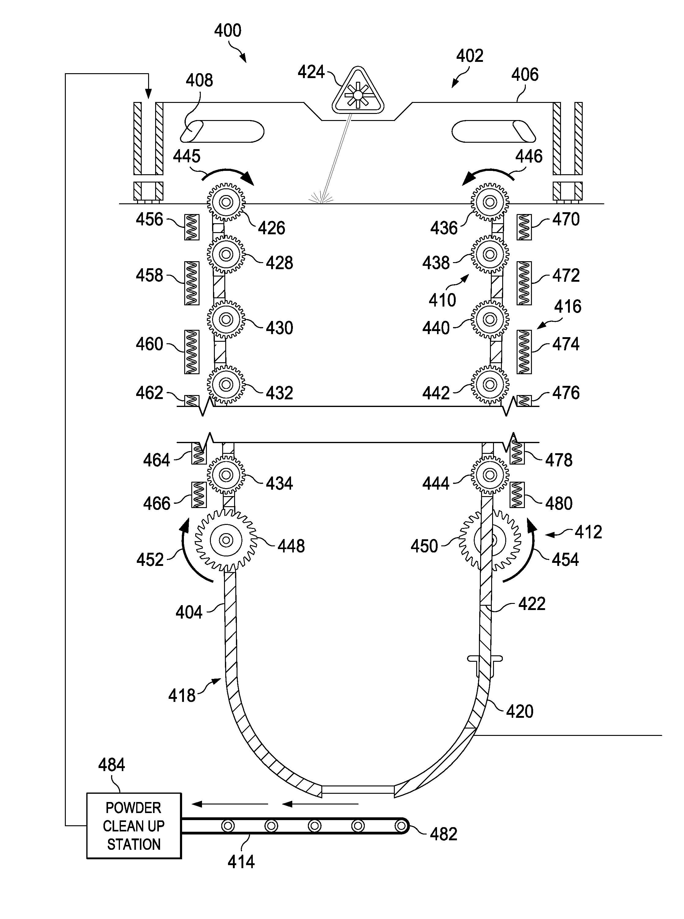Continuous Linear Production in a Selective Laser Sintering System
