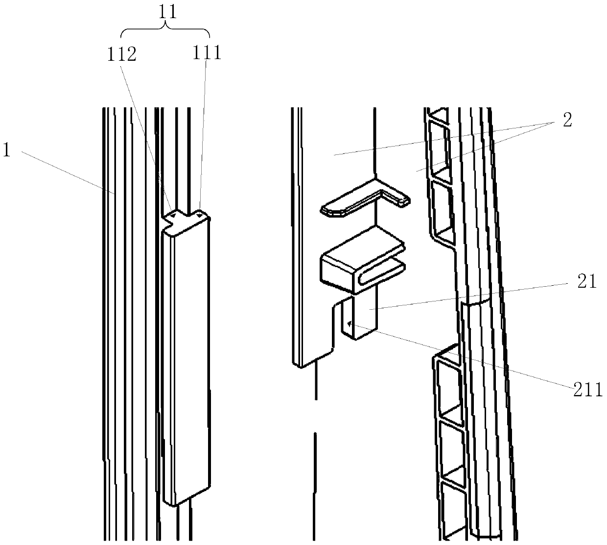 Vehicle door C-pillar parting sealing strip structure