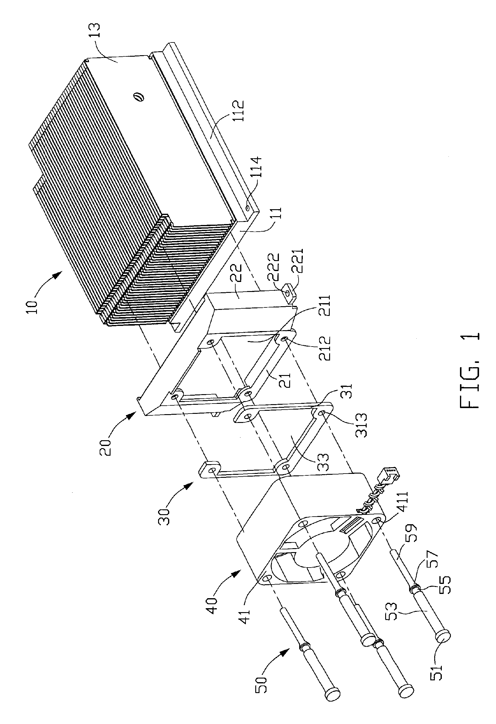 Fan fastener for fastening a fan to a heat sink and method of using the same