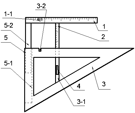 Triangle board teaching aid for drawing parallel lines quickly