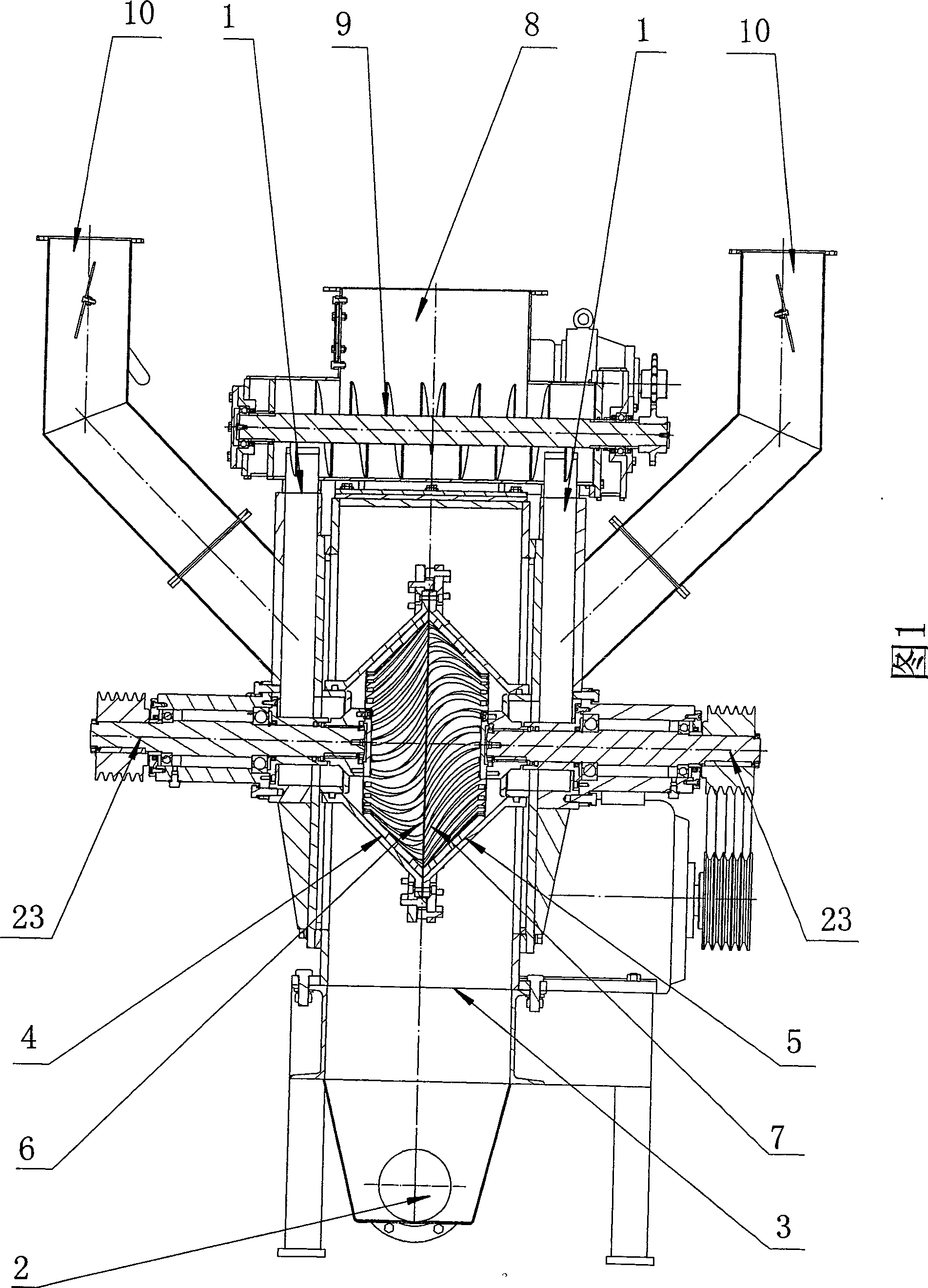 Micronizing impact grinder and the powder processing system thereof