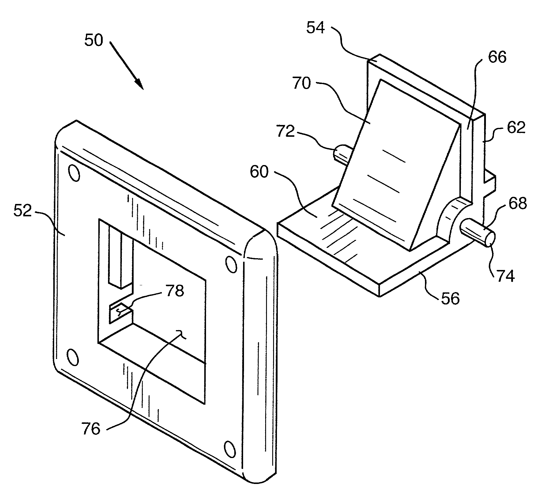 Secure parcel receptacle, lock assembly therefore and associated method