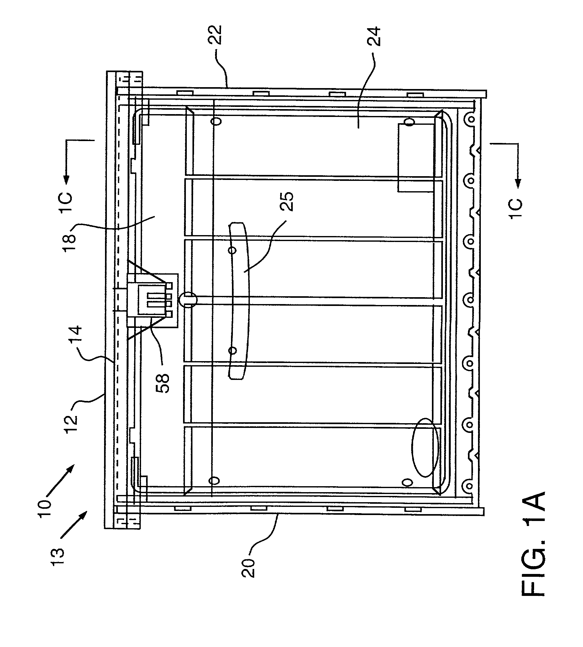 Secure parcel receptacle, lock assembly therefore and associated method