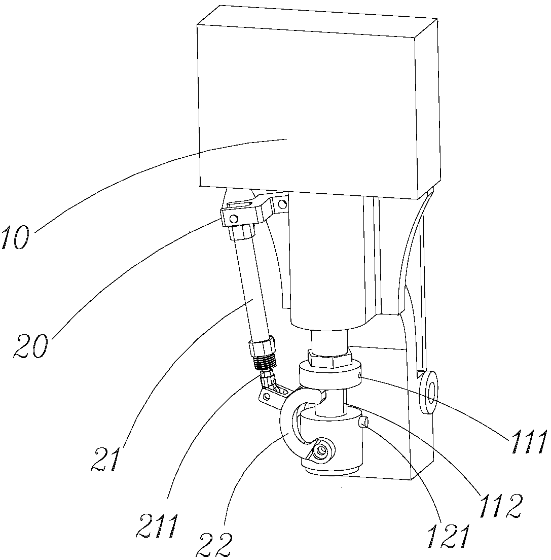 Material pushing mechanism of button cloth wrapping machine