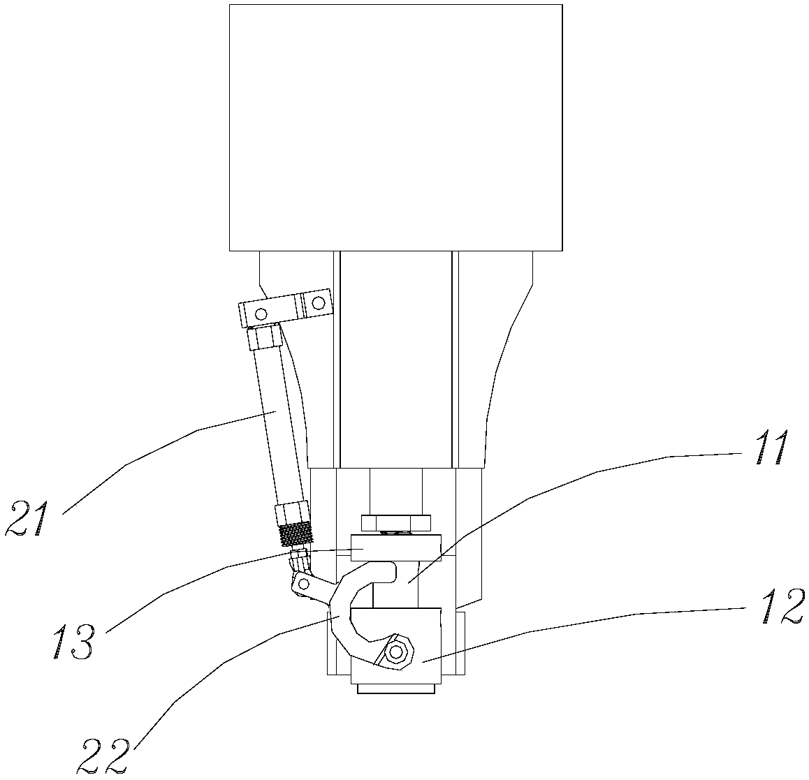 Material pushing mechanism of button cloth wrapping machine