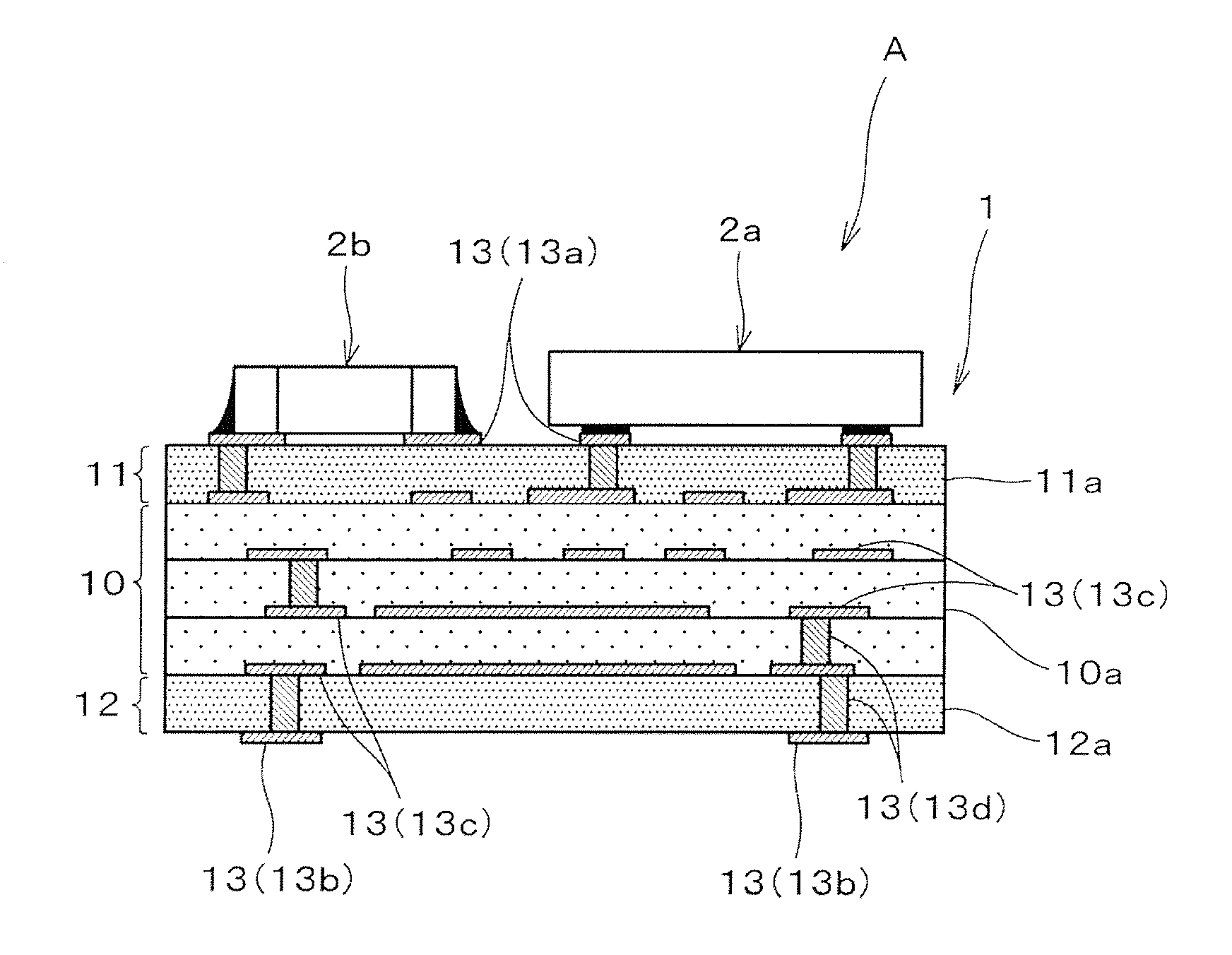 Multilayer ceramic substrate and electronic component using same