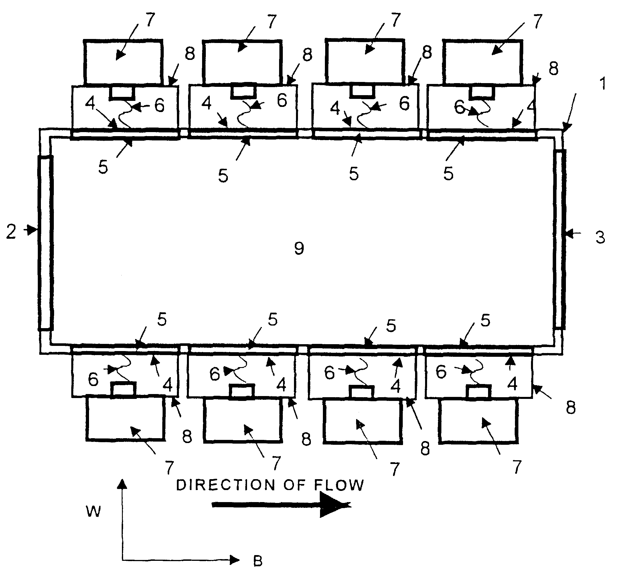 Artificial dielectric device for heating gases with electromagnetic energy