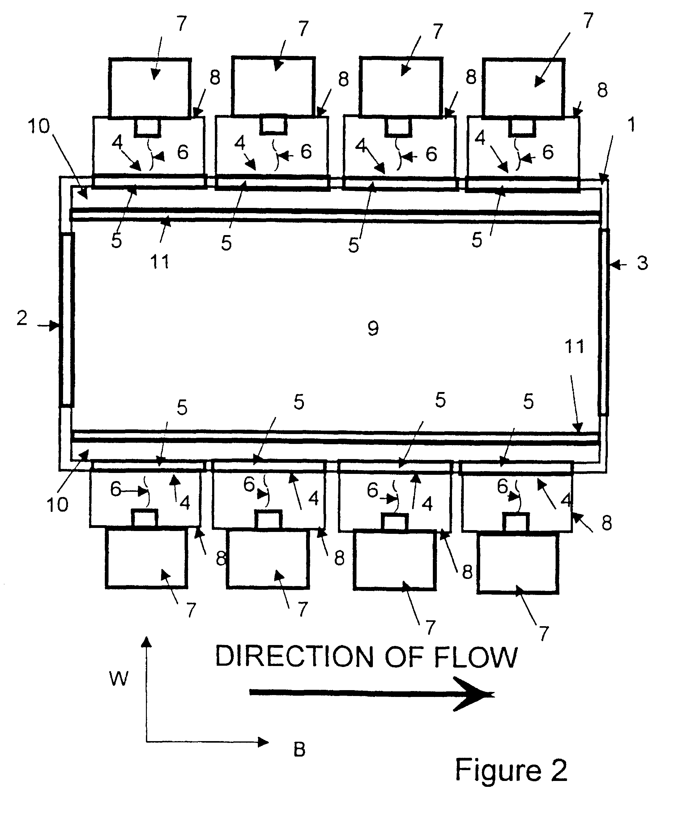 Artificial dielectric device for heating gases with electromagnetic energy