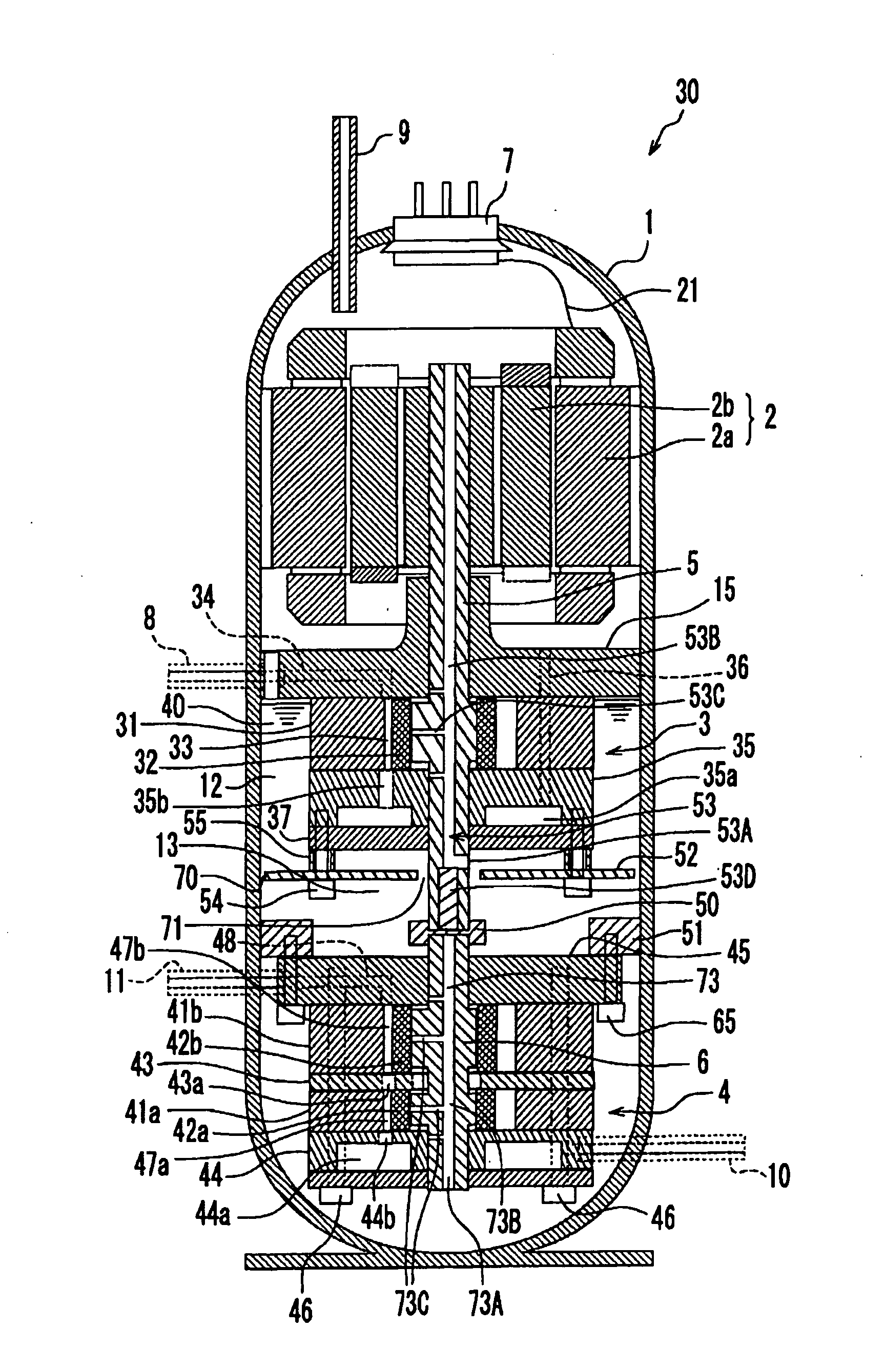 Expander-compressor unit and refrigeration cycle apparatus having the same