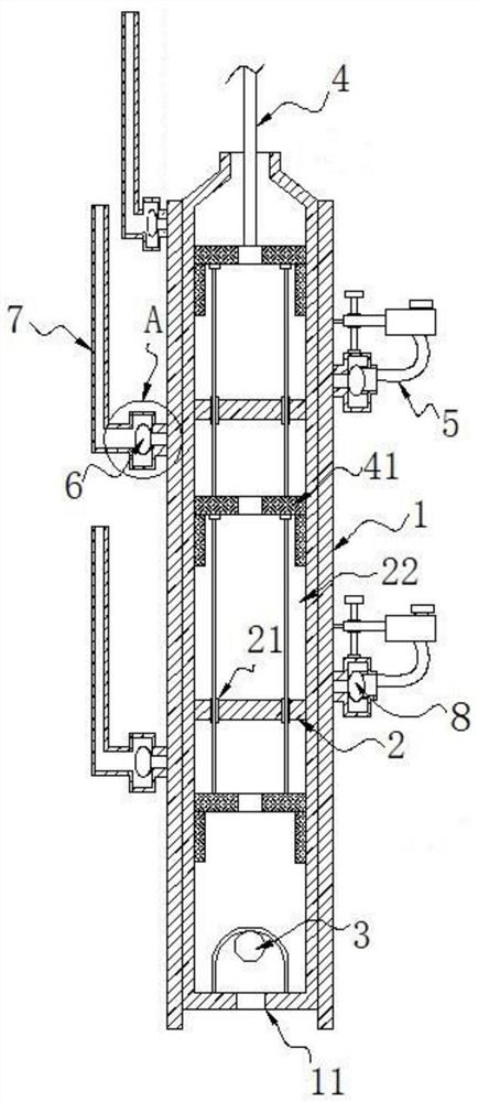 Underground layered oil production control device