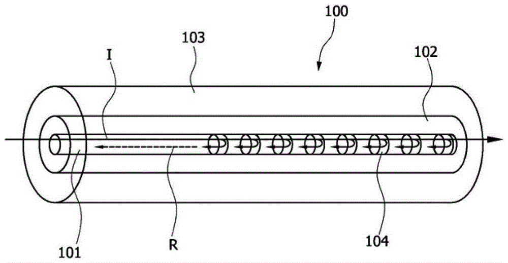 Device and method for measuring temperature and radiation with fiber Bragg grating sensor