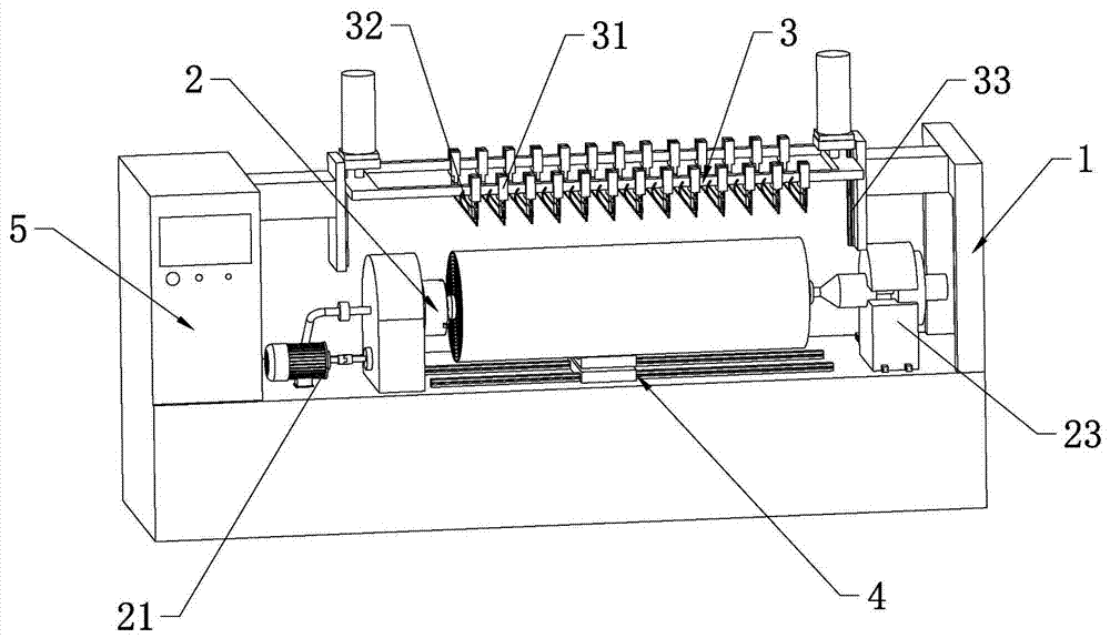 A floor mat cutting machine