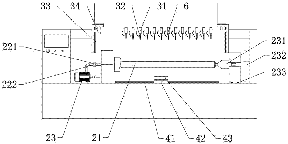 A floor mat cutting machine