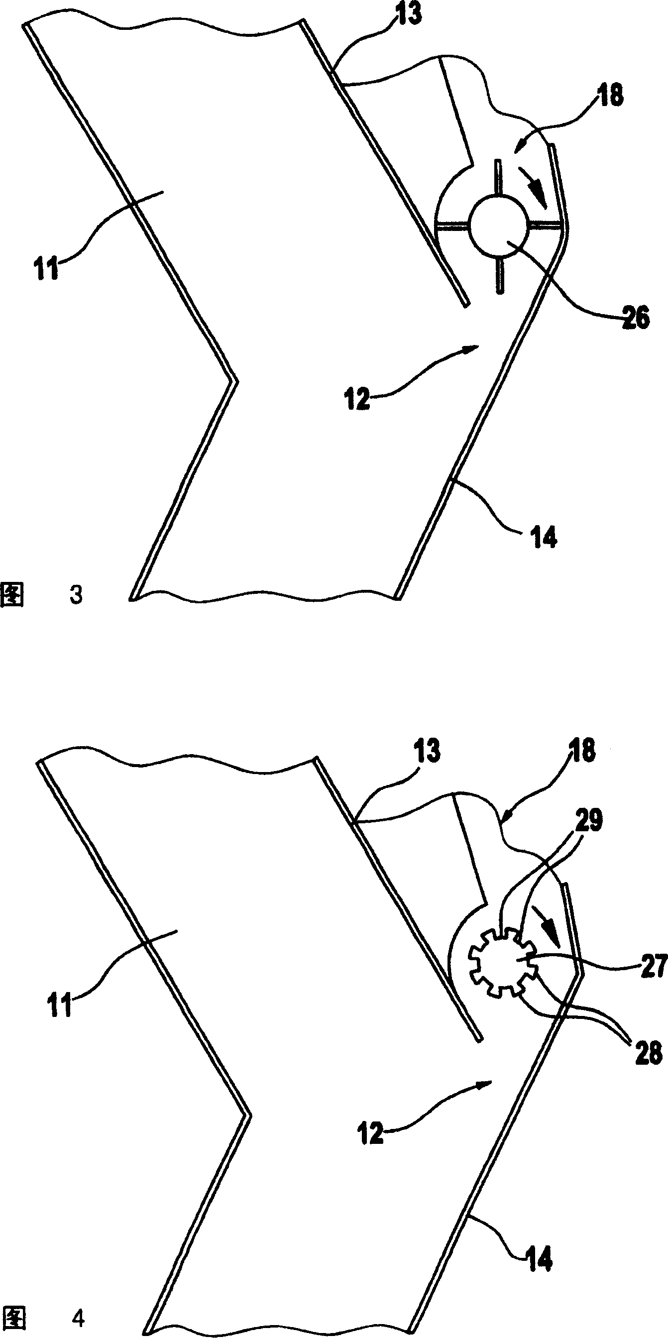 Separator used for separating product flow, and separating method