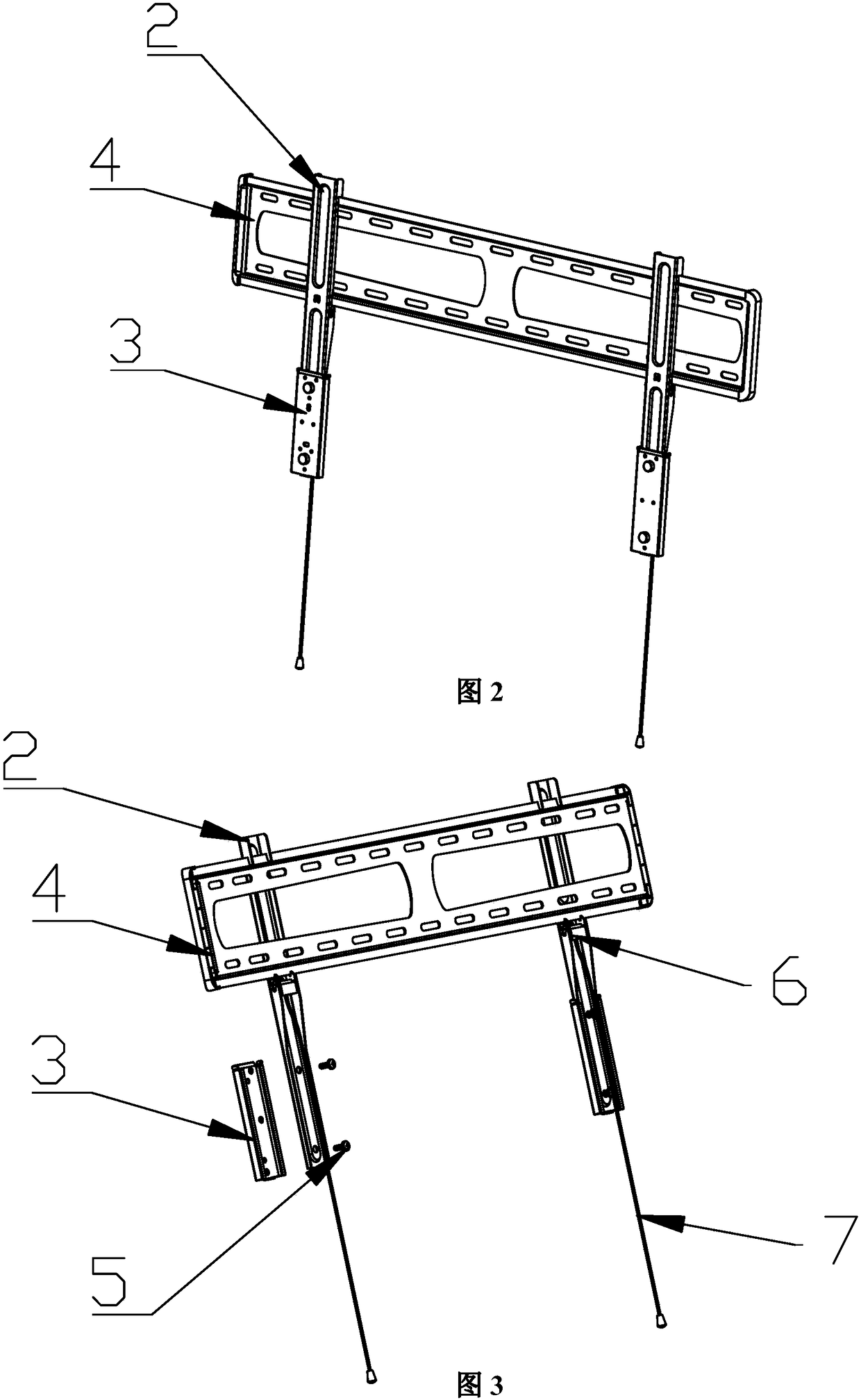 Connecting structure for display and display bracket