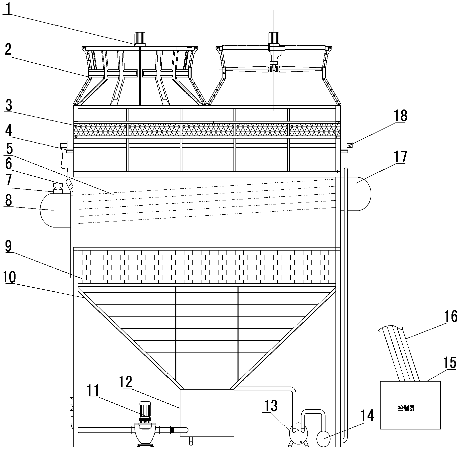 Thermosyphon waste heat power generating system