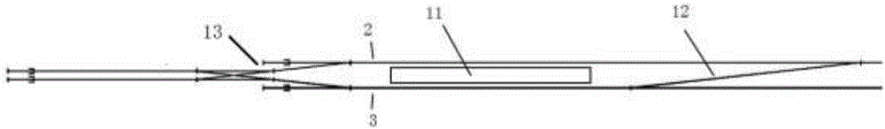 Arrangement structure of stud-end type station of urban rail transit
