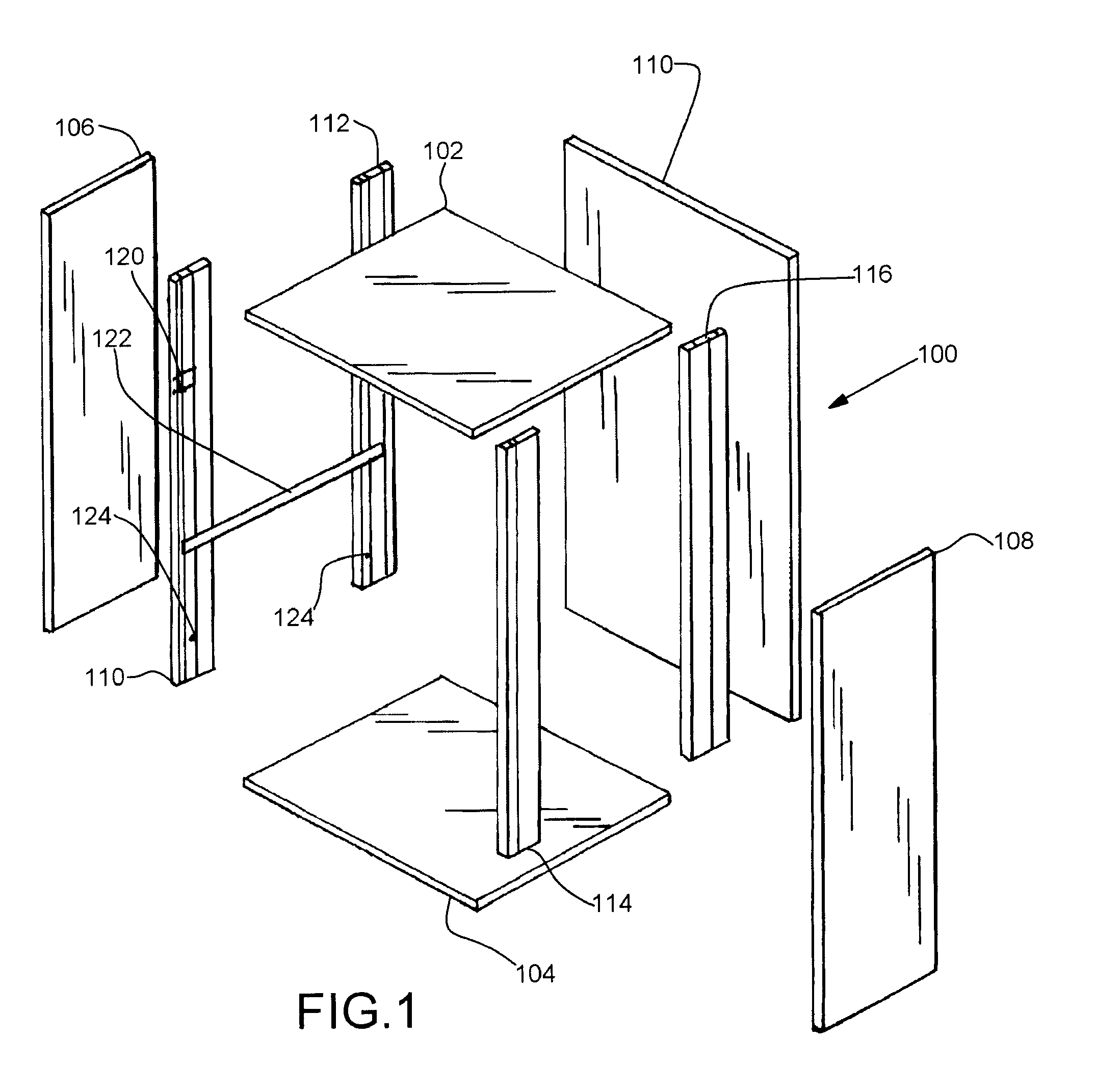 Versatile cabinet box using extrusions for corner pieces