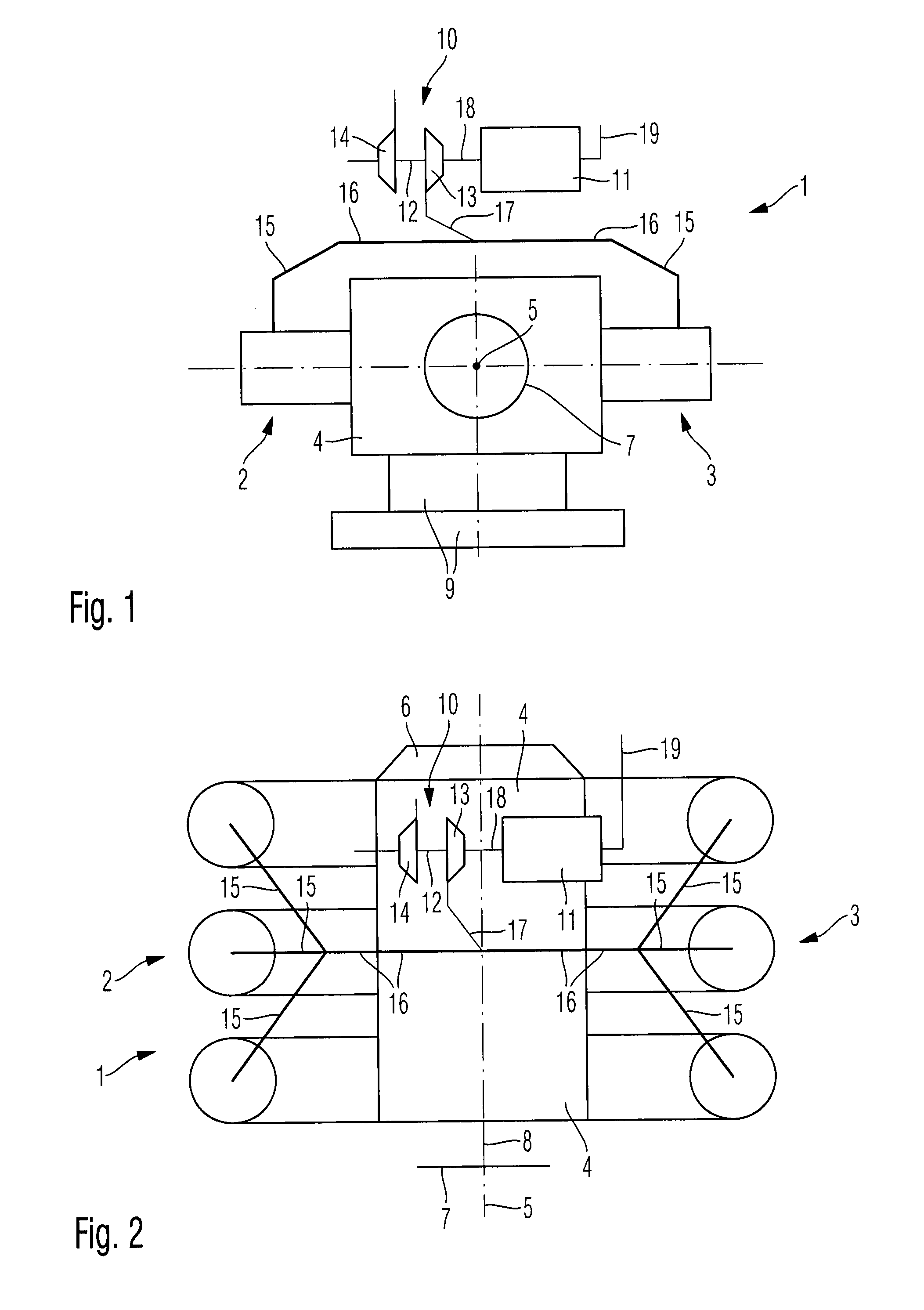 Internal combustion engine with horizontally arranged cylinder banks and exhaust-gas turbocharger